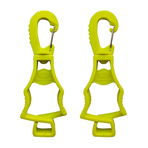 Seibertron Patented Glove Clips, Work Gloves Grabber Holder Clip to Pants, 2 Pieces Fluorescent Yellow - color: Fluorescent Yellow