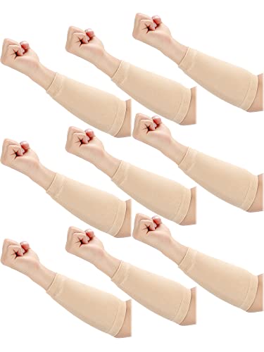 Janmercy 9 Pairs Arm Protectors for Thin Skin - color: Beige