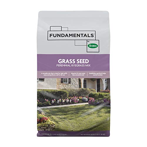 Fundamentals by Scotts Grass Seed Perennial Ryegrass Mix, 3 lbs. - size: 1 Count (Pack of 1)