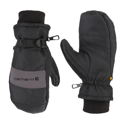 Carhartt Men's Waterproof Insulated Knit Cuff Mitten - color: Black/Grey, size: X-Large