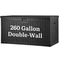 YITAHOME 260 Gallon Large Deck Box with Divider & Side Handles - color: Black, size: 260 Gallon