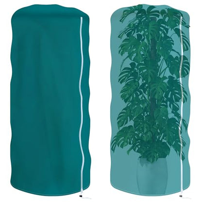 2 Pack Plant Covers Freeze Protection with Zipper & Drawstring