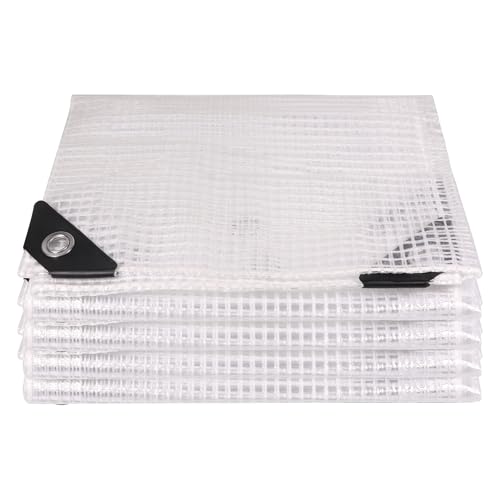 Greenhouse Cover,Clear Greenhouse Plastic Covering, 16Mil Thickness Heavy Duty Clear tarp for Chicken coop,Gardening,Farming, Greenhouse Plastic sheeting with Grommets (White, 20ft*30ft) - size: 20ft*30ft