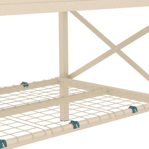 Outsunny Raised Garden Bed with Galvanized Steel Frame, Cream - color: Cream White