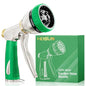 HOSUN 100% Metal Garden Hose Nozzle Sprayer with Ergonomic Handle, Green - color: Green