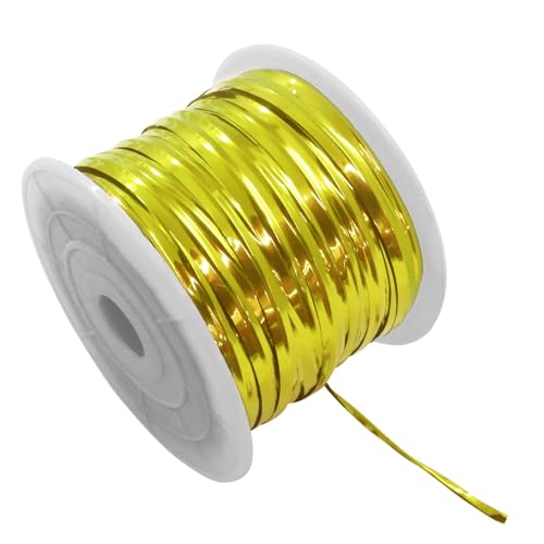 100 Yards Metallic Twist Ties Roll, 4mm, Gold - color: Gold