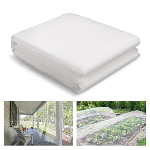 10x20ft Strong PP Nanocomposite Mosquito Net Garden Netting, White - color: White, size: 10x20 FT