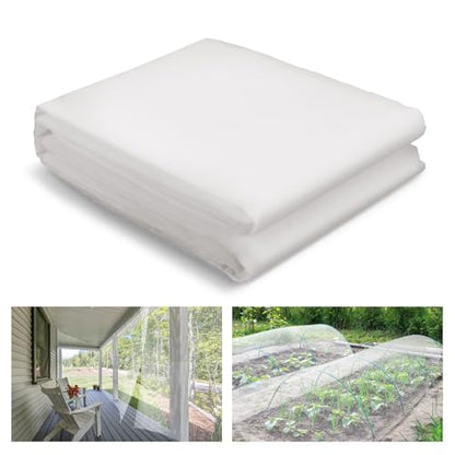 10x20ft Strong PP Nanocomposite Mosquito Net Garden Netting, White - color: White, size: 10x20 FT