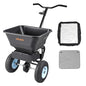VEVOR Broadcast Spreader 100 LBS Capacity Walk-Behind Push Spreader Black