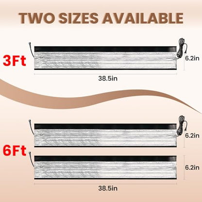 3ft Stickable Waterproof Water Pipe Heat Blanket, Max Temp 140°F - style: 3ft