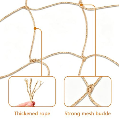 3.28 Ft *13.12 Ft Jute Trellis Netting, Heavy-Duty Garden Plant Climbing Support Net for Vining Fruits, Vegetables & Flower Plants. - size: 1M*4M