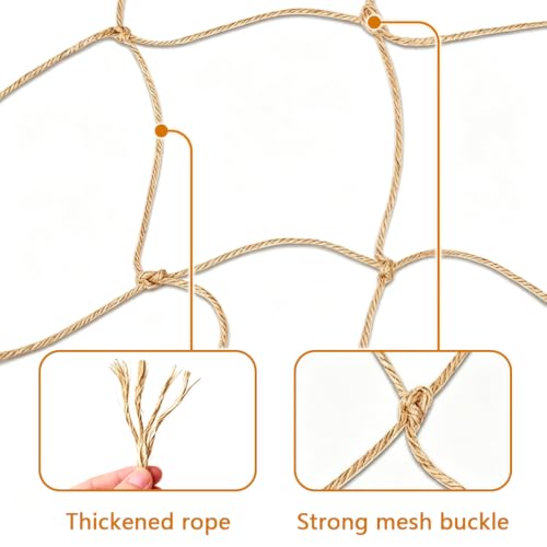 6.56 Ft * 6.56 Ft Jute Trellis Netting, Heavy-Duty Garden Plant Climbing Support Net for Vining Fruits, Vegetables & Flower Plants. - size: 2M*2M