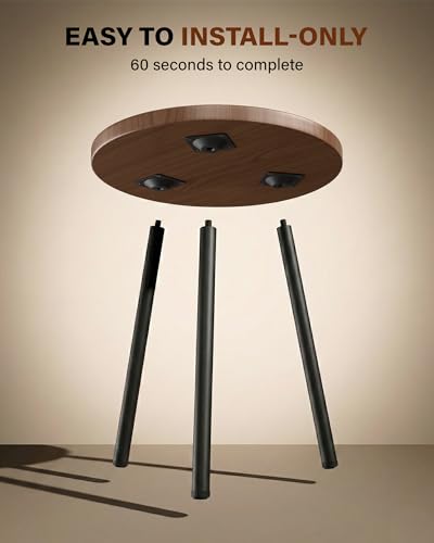 Plant Stand Indoor 2 Pack: Plant Table 14'' Wood & Metel Plant Stool - color: Walnut, size: 14"&14"