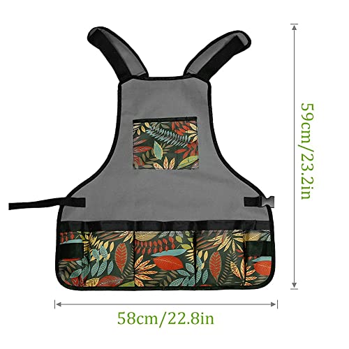 Garden Apron Oxford Cloth Work Apron With Pockets Adjustable Heavy Duty Tool Apron for Men & Women