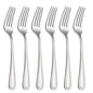 Table Forks Dinner Forks 7.99 Inches,Stainless Steel 18/0 of Forks 6 Pcs for Home, Kitchen Restaurant, Dishwasher Safe, Silver - size: 6pcs-silver