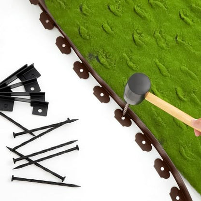 Sasylvia 2.5 Inch x 200 FT Landscape Edging, Brown Plastic Garden Border - color: Brown, size: 2.5 Inch x 200 FT