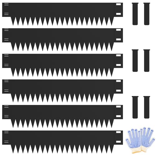 Metal Landscape Edging 6-Pack, Powder Coating - 40" L x 8" H - size: 8 Inch 6Pcs