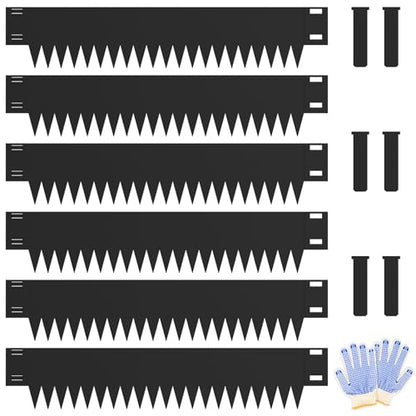 Metal Landscape Edging 6-Pack, Powder Coating - 40" L x 8" H - size: 8 Inch 6Pcs