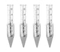 4 Pack Plastic Rain Gauge Outdoor with Metal Stake for Yard Garden Lawn