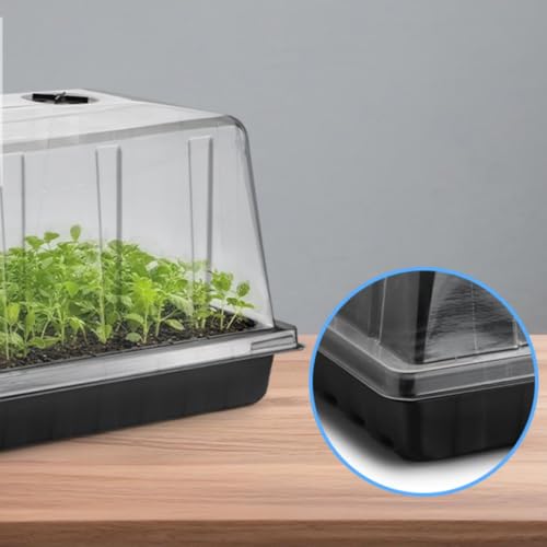 BTPLASTIK 10 Pack 1020 Humidity Domes, 7.3" Tall Clear Seed Tray Cover - color: Clear, size: 10-Pack 7.3" 1020 Domes
