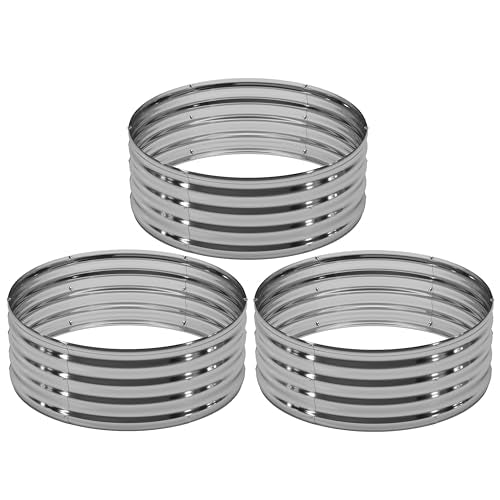 DIIYIV Galvanized Raised Garden Bed,2x2x1FT,3PCS,Silver - size: 2x2x1(3PCS)
