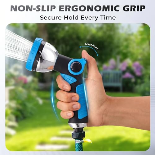 Garden Hose Nozzle High Pressure Leak Proof Spray Water Hose Nozzle Sprayer (Blue) - color: Blue