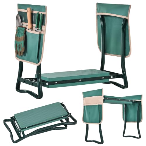 Garden Kneeler and Seat, Heavy Duty 350lbs Gardening Bench