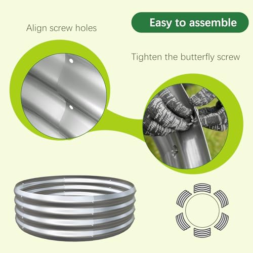 Galvanized Garden Bed Kit for Vegetables/Herbs/Flowers, Raised Planter Box, Outdoor, 2 Pack 2x2x1 Ft - size: 2PCS 2X2X1