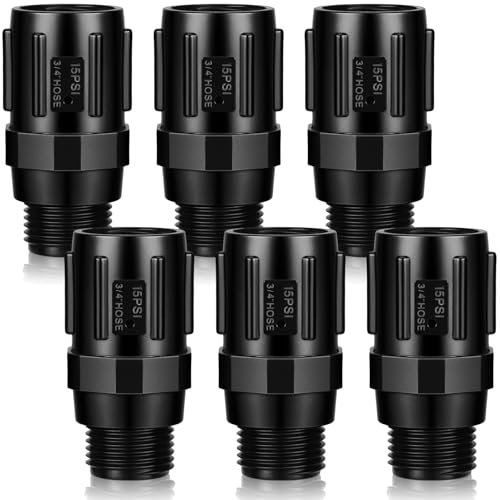 Tondiamo 6 Pcs 15 PSI Drip Irrigation Pressure Regulator 3/4" Hose Thread - size: 15 Psi