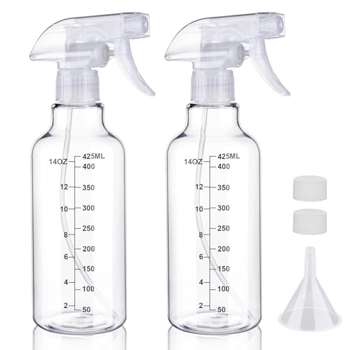 Plastic Spray Bottle, Clear-scale, 16.9oz, 2 Pack - color: Clear-scale