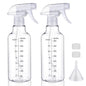 Plastic Spray Bottle, Clear-scale, 16.9oz, 2 Pack - color: Clear-scale