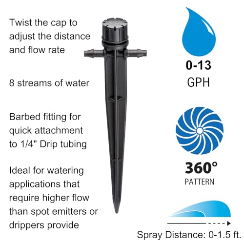 Rain Bird ILB4PKSX Drip Stake, Full Circle, 4-Pack