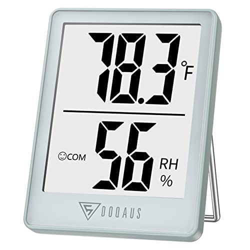 DOQAUS Digital Hygrometer Indoor Thermometer Humidity Meter, Blue - color: Soft Blue
