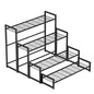 Garden 4 you 4 Tier Metal Stackable Plant Stand, Flower Pot Holder - color: Black, size: 27.5"L x33"W x 23.6"H