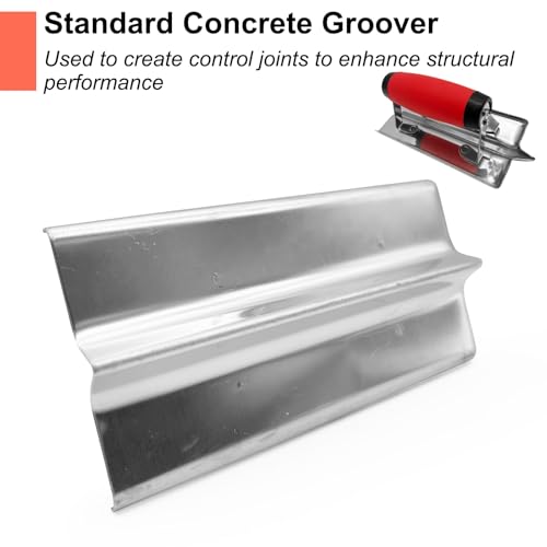 2 Pack Concrete Tools, 6" x 3" Stainless Steel Concrete Edger and Groover - size: 6", Groover+Edger