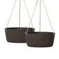 La Jolie Maison Large Hanging Planters for Outdoor Plants, Set of 2 12 Inch - color: New Iron