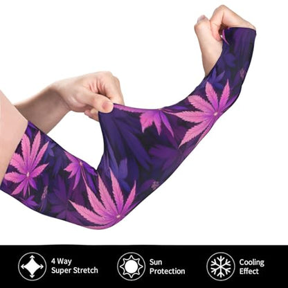Marijuana Arm Sleeves Cannabis Weed Gardening Sleeves for Women Men - color: Marijuana 062