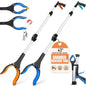 2 Pack 43" Grabber Reacher Tool, LEGENDONE Foldable Reaching Pickup Tool - color: 43"orange&blue- 2pack