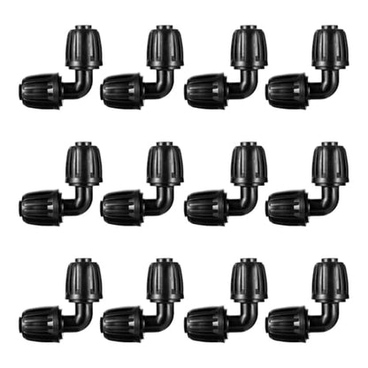 12pc 1/2“ Drip Irrigation Elbow Fittings, ANTI DROP Lock Barbed Elbo - size: 12 Pcs 1/2 Inch Irrigation Elbow Fittings