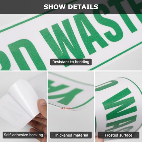 10 Pack Yard Waste Stickers 10" × 3" Self-Adhesive Waterproof Vinyl