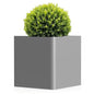 Square Metal Planter Box, 26-Inch - color: Gray, size: 26"L x 26"W x 26"H