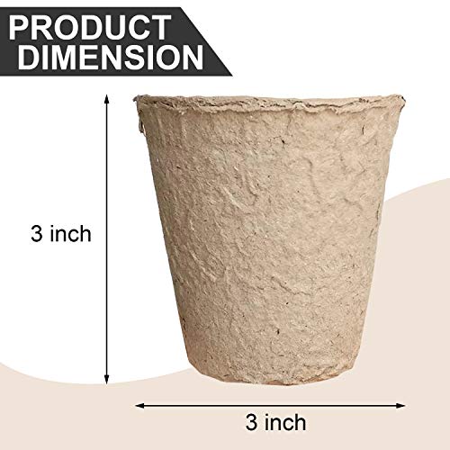 Biodegradable Peat Pots Set (10-Piece) - size: 1 Pack