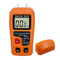 Digital Wood Moisture Meter Wood Humidity Tester Hygrometer Timber Damp Detector Large LCD Display (Orange) - color: Orange