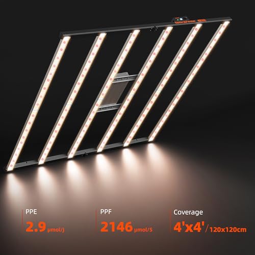 Spider Farmer SE7000 Commercial LED Grow Light, App Controlled & Osram Red - size: 5x5 Coverage-730W
