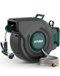 Retractable Garden Hose Reel 1/2 Inch x 100 ft,Automatic Slow Rewind System