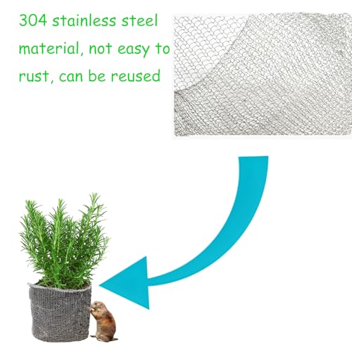 20 Packs Gopher Baskets 1 Gallon Stainless Steel Mesh Protects from Gophers - size: 1 Gallon×20 PCS
