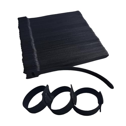 200 PCS 6 Inches Black Reusable Cable Ties, Adjustable Cord Straps, Cable Organizer, Cord Wrap and Hook Loop Cords Management,Adjustable Cord Ties for Organizing Home,Office,Data Centers - size: 6inches-200PCS