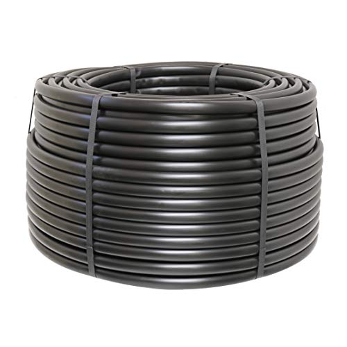 Black Polyethylene Tubing, 1/2" (0.600" ID x 0.700" OD), 500 Ft Roll, UV Resistant, Agricultural Grade, 60 PSI, for Drip Irrigation Systems