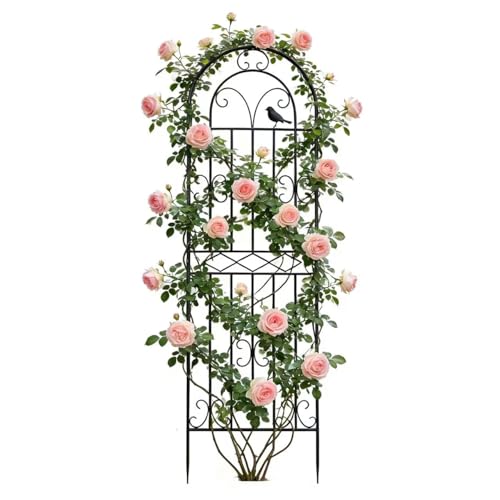 1 Pack 59"x19.7" Metal Gardon Trellis for Climbing Plants Flowers Outdoor, Rustproof, Heavy Duty, Black Coating Plant Support for Rose, Vines, Flowers, Perfect for Training Climbing Plants, Black - size: 1P: 59" H x 19.7" W