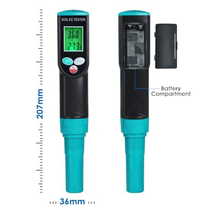 2 in 1 Digital Plants EC Meter Soil EC & Temperature Meter